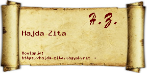 Hajda Zita névjegykártya