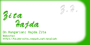zita hajda business card
